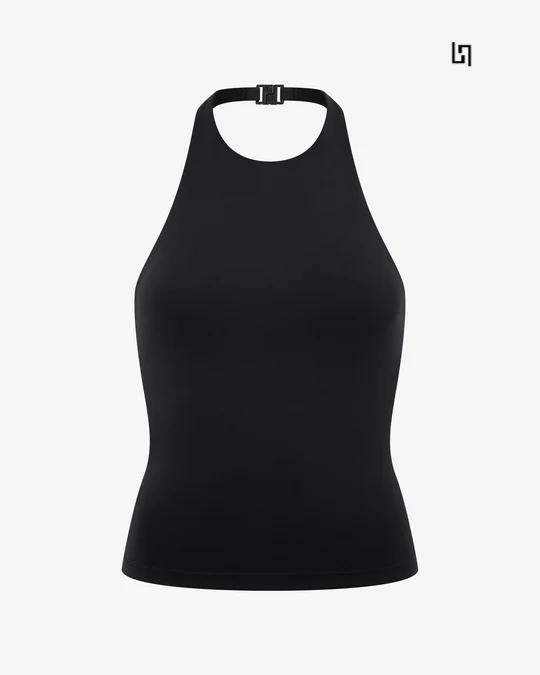 LuxeNoiré Halter Crop