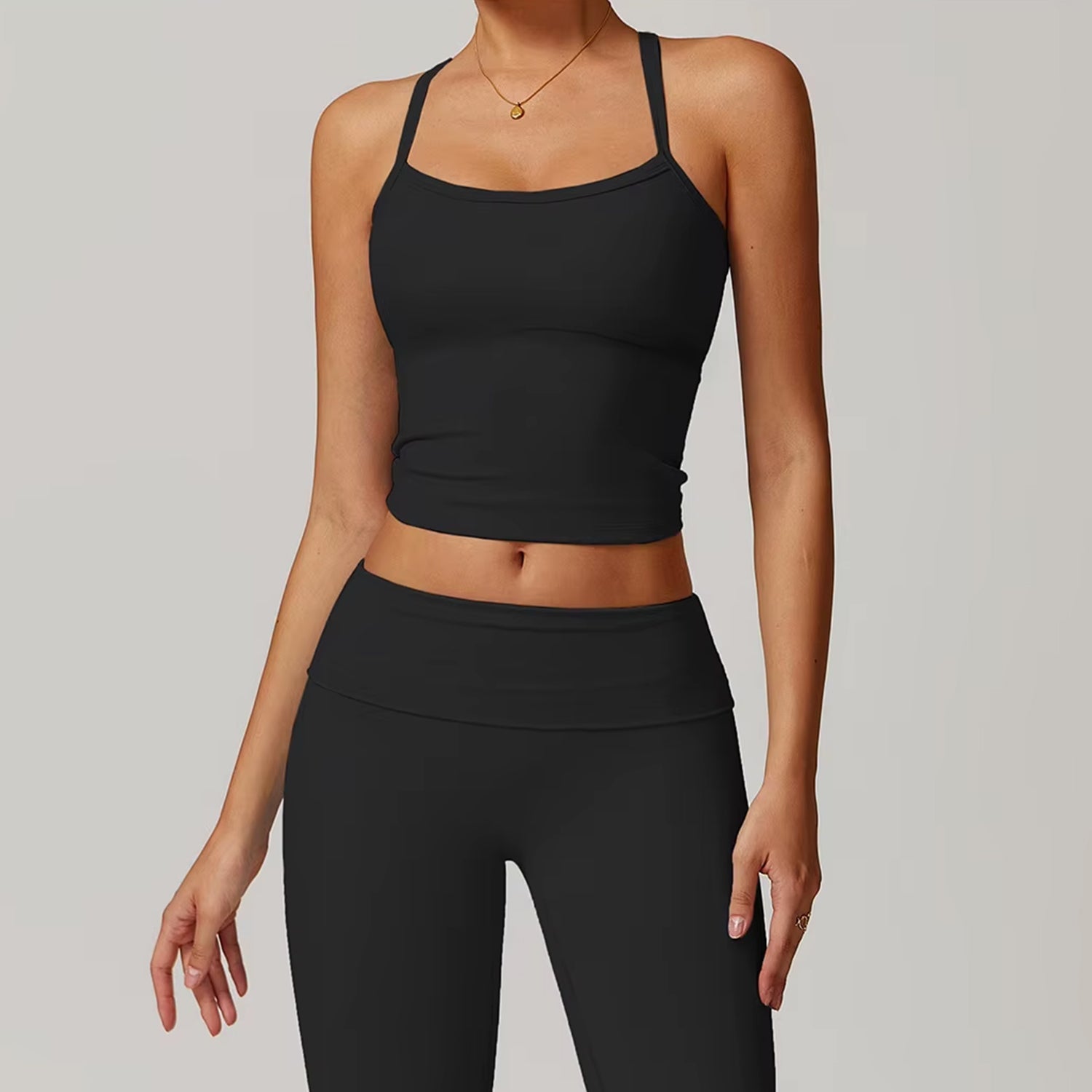LuxeSoft Line Sırt Detaylı İnce Askılı Tank Top