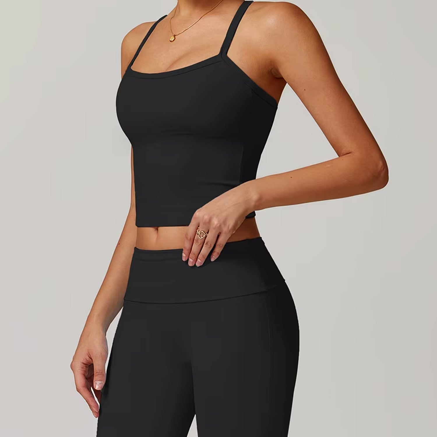 LuxeSoft Line Sırt Detaylı İnce Askılı Tank Top