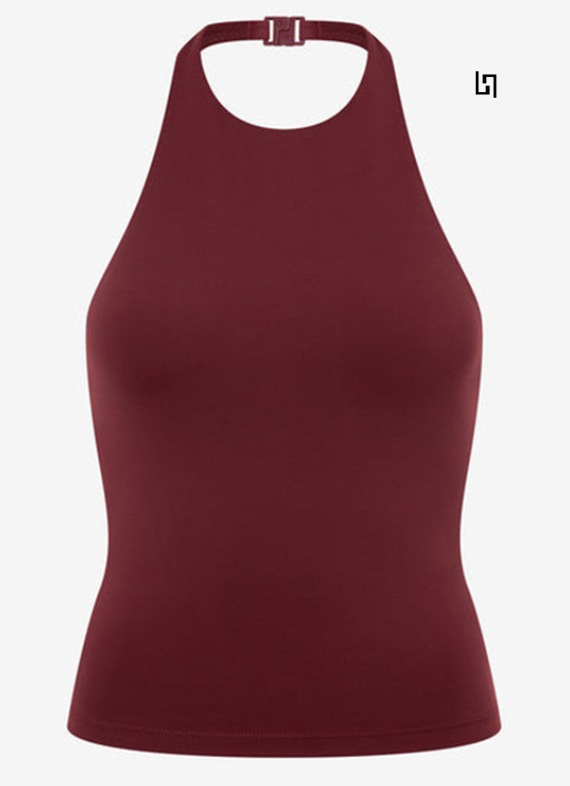 LuxeNoiré Halter Crop